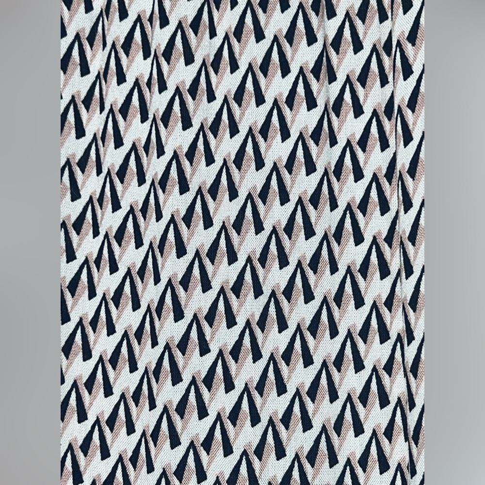 BOHME tiered high neck rayon midi dress in white brown & black print, size XL - Picture 4 of 9